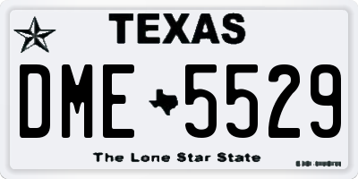 TX license plate DME5529