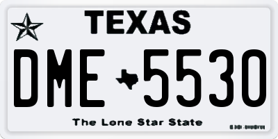 TX license plate DME5530