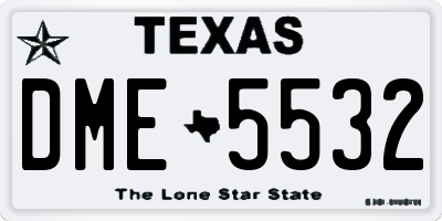 TX license plate DME5532