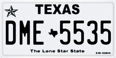 TX license plate DME5535