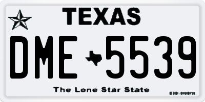 TX license plate DME5539