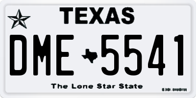 TX license plate DME5541