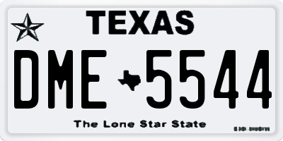 TX license plate DME5544
