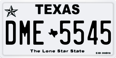 TX license plate DME5545