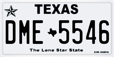 TX license plate DME5546