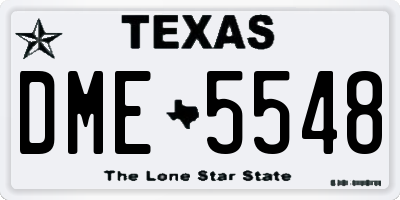 TX license plate DME5548