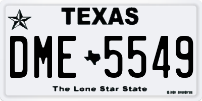 TX license plate DME5549