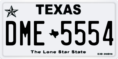 TX license plate DME5554