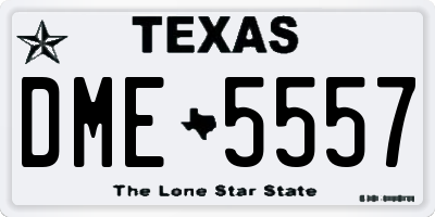 TX license plate DME5557