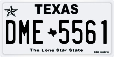 TX license plate DME5561