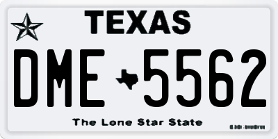 TX license plate DME5562