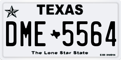 TX license plate DME5564