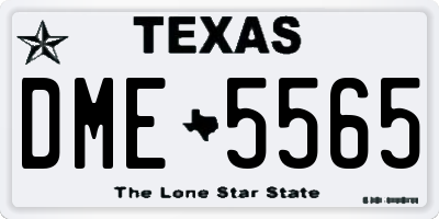 TX license plate DME5565