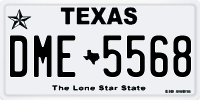 TX license plate DME5568