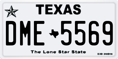 TX license plate DME5569