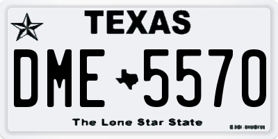 TX license plate DME5570