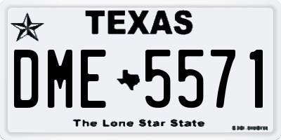 TX license plate DME5571