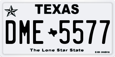 TX license plate DME5577