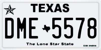 TX license plate DME5578