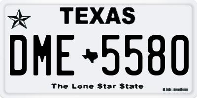 TX license plate DME5580