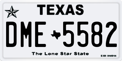 TX license plate DME5582