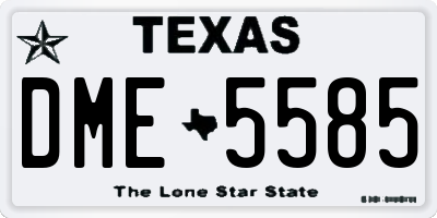 TX license plate DME5585