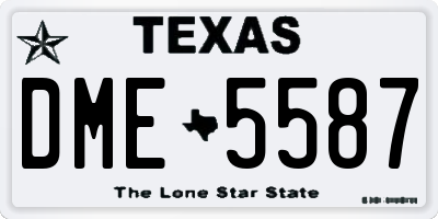 TX license plate DME5587