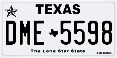 TX license plate DME5598