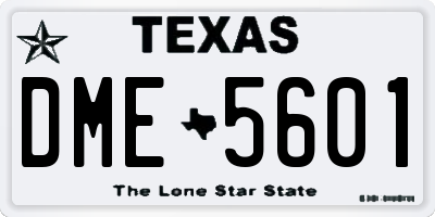 TX license plate DME5601