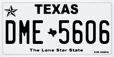 TX license plate DME5606