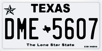 TX license plate DME5607