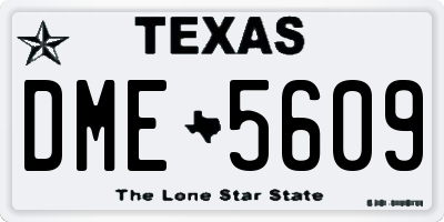 TX license plate DME5609