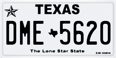 TX license plate DME5620