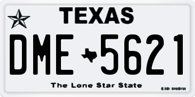 TX license plate DME5621