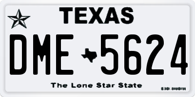 TX license plate DME5624
