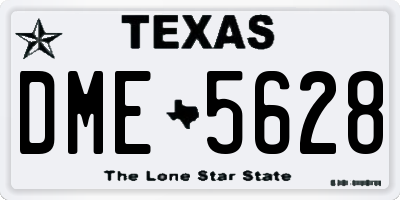 TX license plate DME5628