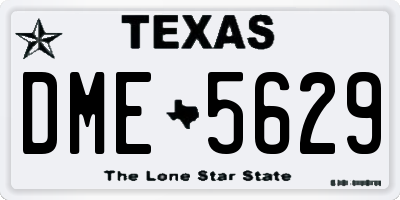 TX license plate DME5629