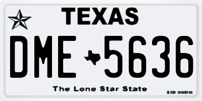 TX license plate DME5636