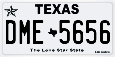 TX license plate DME5656