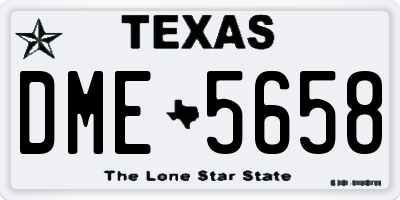 TX license plate DME5658
