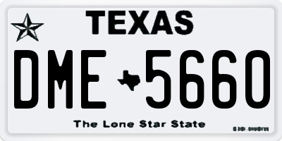 TX license plate DME5660