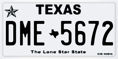 TX license plate DME5672