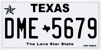 TX license plate DME5679