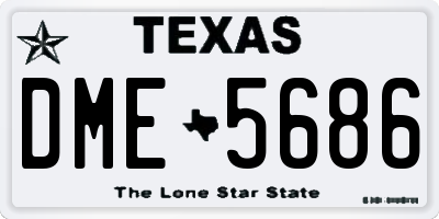 TX license plate DME5686