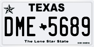 TX license plate DME5689