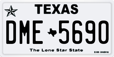 TX license plate DME5690