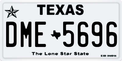 TX license plate DME5696
