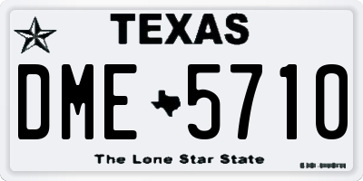 TX license plate DME5710