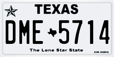TX license plate DME5714