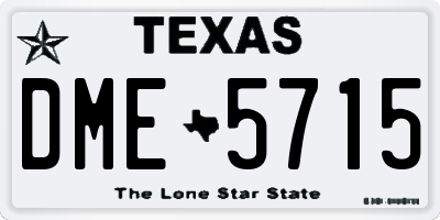 TX license plate DME5715